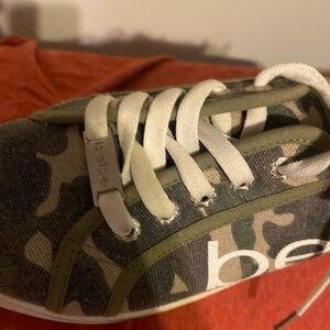Bebe womens Green Camouflage Sneakers